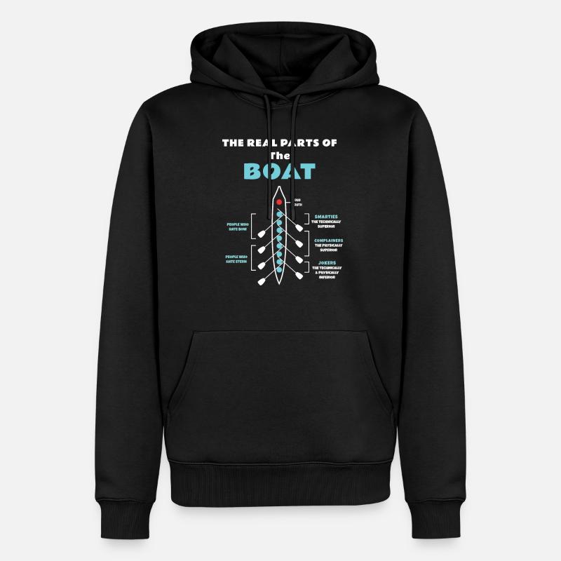 Rameurs kayak eau sport canoë cadeau - Sweat à capuche Premium bio Homme - noir
