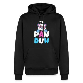 I'm Pan Duh Pansexual Panda Bi Pride LGBT Gift - Men’s Premium Organic Hoodie - black - Front - Nico (187cm)