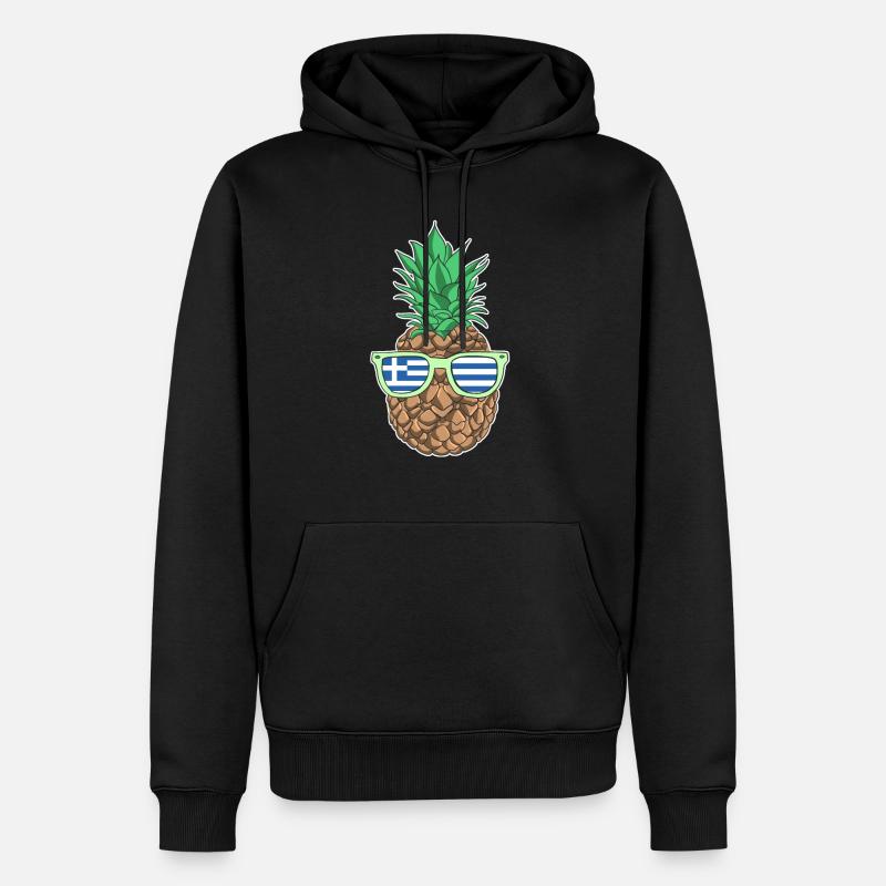 Grèce Chemise Ananas Grèce - Sweat à capuche Premium bio Homme - noir