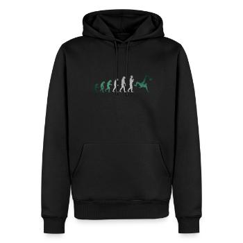Evolution Football Nigeria - Sweat à capuche Premium bio Homme - noir - Devant - Nico (187cm)