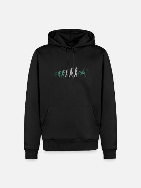 Evolution Fußball Nigeria - Männer Premium Bio Hoodie - Schwarz