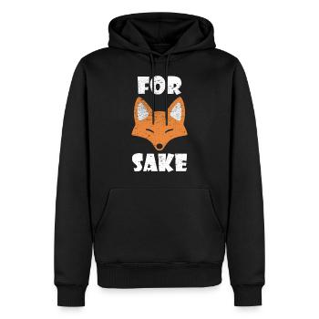 Fox drôle disant cadeau amusant vintage - Sweat à capuche Premium bio Homme - noir - Devant - Nico (187cm)