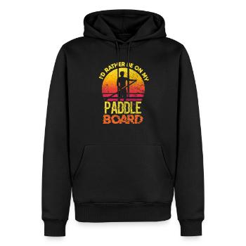 SUP Stand Up Paddle Wassersport Surf Geschenk - Männer Premium Bio Hoodie - Schwarz - Vorne - Nico (187cm)