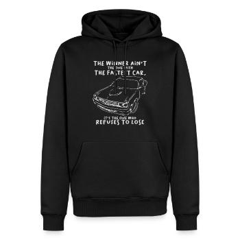 Motorsport - Männer Premium Bio Hoodie - Schwarz - Vorne - Nico (187cm)