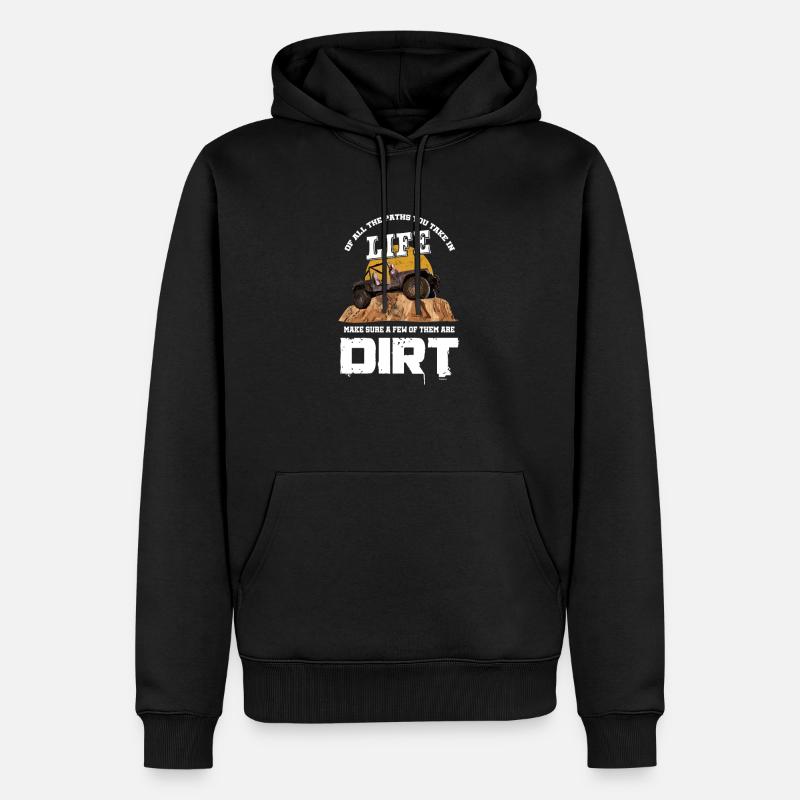 Schmutz Jeep - Männer Premium Bio Hoodie - Schwarz