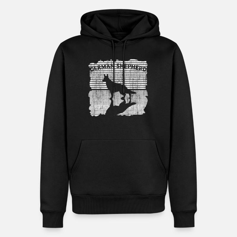 Schäferhund - Männer Premium Bio Hoodie - Schwarz