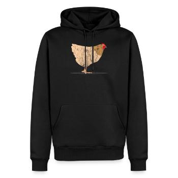Poulet Animaux - Sweat à capuche Premium bio Homme - noir - Devant - Nico (187cm)