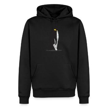 Tiere Pinguin - Männer Premium Bio Hoodie - Schwarz - Vorne - Nico (187cm)