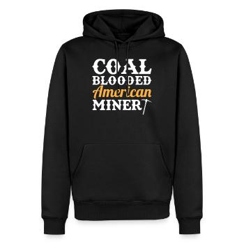 Charbon American Blooder - Sweat à capuche Premium bio Homme - noir - Devant - Nico (187cm)