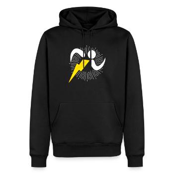 Jogging Courir Flash Flash Sport Cadeau - Sweat à capuche Premium bio Homme - noir - Devant - Nico (187cm)