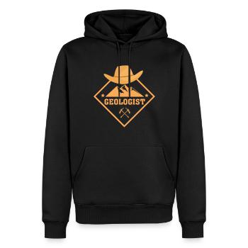 Geologe - Geologie - Geologist - Geology - Männer Premium Bio Hoodie - Schwarz - Vorne - Nico (187cm)
