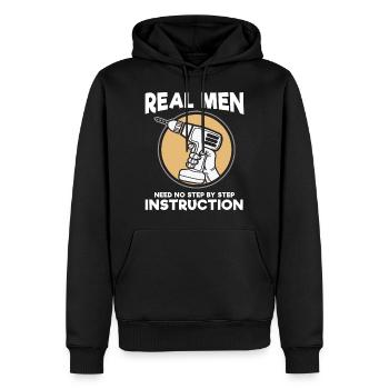 Bricolage manuel bricolage - Sweat à capuche Premium bio Homme - noir - Devant - Nico (187cm)