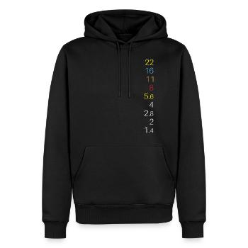 Fotografie Fotograf Kamera Objektiv - Männer Premium Bio Hoodie - Schwarz - Vorne - Nico (187cm)