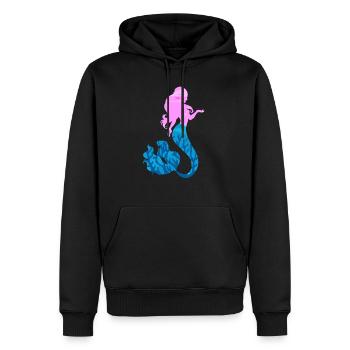Sirène sirène sirène conte de fées - Sweat à capuche Premium bio Homme - noir - Devant - Nico (187cm)