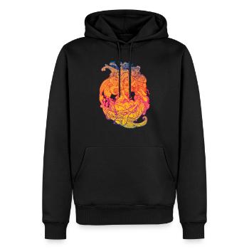 Sirène sirène sirène conte de fées - Sweat à capuche Premium bio Homme - noir - Devant - Nico (187cm)