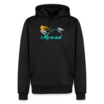 Sirène sirène sirène conte de fées - Sweat à capuche Premium bio Homme - noir - Devant - Nico (187cm)