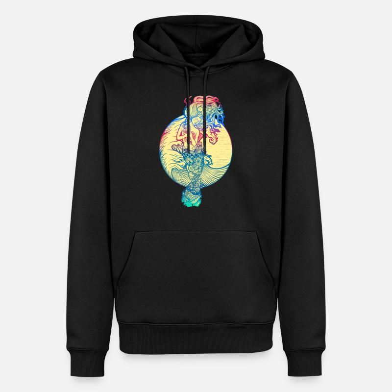 Sirène sirène sirène conte de fées - Sweat à capuche Premium bio Homme - noir