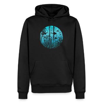 Meerjungfrau Seejungfrau Nixe Märchen - Männer Premium Bio Hoodie - Schwarz - Vorne - Nico (187cm)