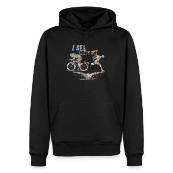 Triathlon - Sweat à capuche Premium bio Homme - noir - Devant - Nico (187cm)