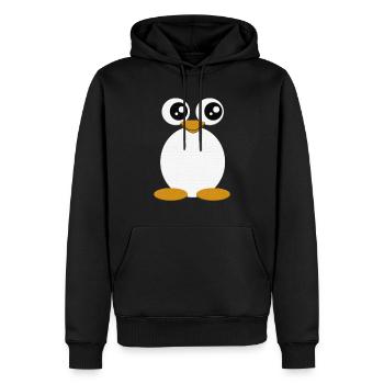 Pingouin - Sweat à capuche Premium bio Homme - noir - Devant - Nico (187cm)