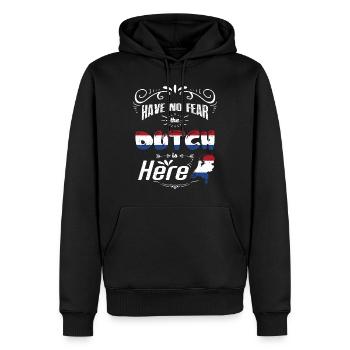 Holland - Männer Premium Bio Hoodie - Schwarz - Vorne - Nico (187cm)