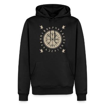 Nordische Rune Wikinger Germanien Germanisch - Männer Premium Bio Hoodie - Schwarz - Vorne - Nico (187cm)