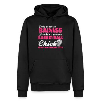 Basketball Girl Mädchen Geschenk Sport Teamshirt - Männer Premium Bio Hoodie - Schwarz - Vorne - Nico (187cm)