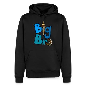 Großer Bruder - Männer Premium Bio Hoodie - Schwarz - Vorne - Nico (187cm)