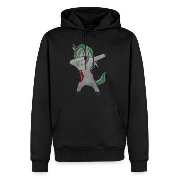 Halloween Dabbing Zombie Einhorn - Männer Premium Bio Hoodie - Schwarz - Vorne - Nico (187cm)