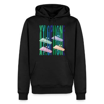 Rainbow Xylophone - Männer Premium Bio Hoodie - Schwarz - Vorne - Nico (187cm)