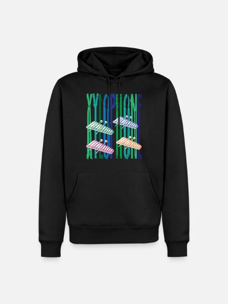 Rainbow xylophone - Men’s Premium Organic Hoodie - black