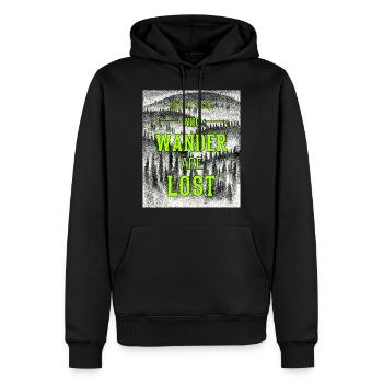 Nicht alle, die wandern, sind verlorenes wanderndes Hemd - Männer Premium Bio Hoodie - Schwarz - Vorne - Nico (187cm)