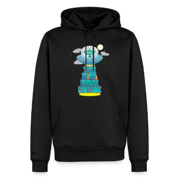 OVNI - Sweat à capuche Premium bio Homme - noir - Devant - Nico (187cm)
