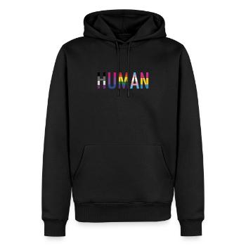 Nonbinary LGBT Transgender T Shirt - Männer Premium Bio Hoodie - Schwarz - Vorne - Nico (187cm)