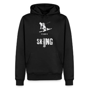 Ski - Ski - Ski - Ski - Sweat à capuche Premium bio Homme - noir - Devant - Nico (187cm)