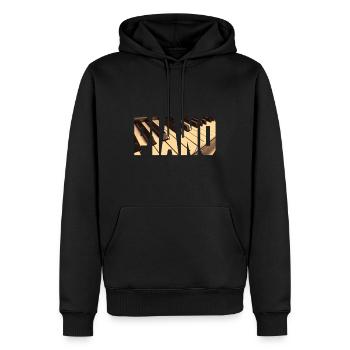piano - Men’s Premium Organic Hoodie - black - Front - Nico (187cm)