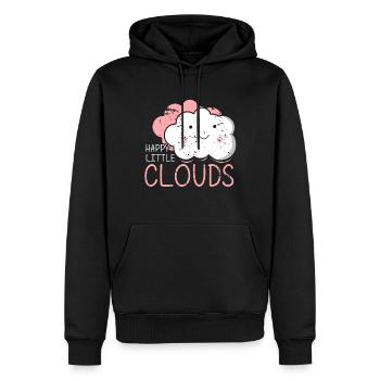 Happy Little Clouds Gift Cute kids girl - Men’s Premium Organic Hoodie - black - Front - Nico (187cm)