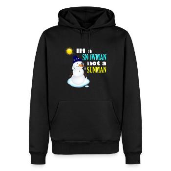 Snowman in the sun - Men’s Premium Organic Hoodie - black - Front - Nico (187cm)