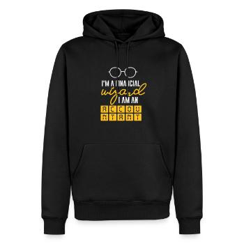 Comptable - Comptable - Auditeur - Sweat à capuche Premium bio Homme - noir - Devant - Nico (187cm)