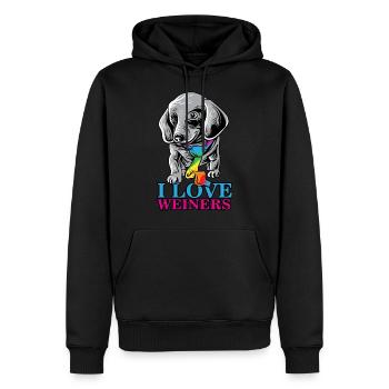 Ich liebe weinigs Stolz LGBTQ März Homosexuell LGBTQ Shirt - Männer Premium Bio Hoodie - Schwarz - Vorne - Nico (187cm)