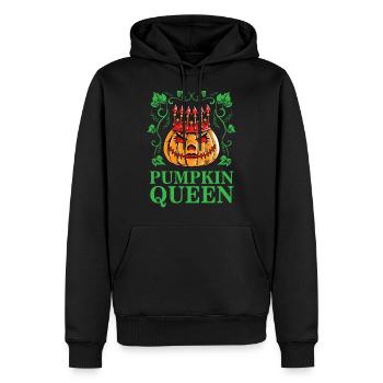 Reine citrouille petite fille princesse fête de l'halloween - Sweat à capuche Premium bio Homme - noir - Devant - Nico (187cm)