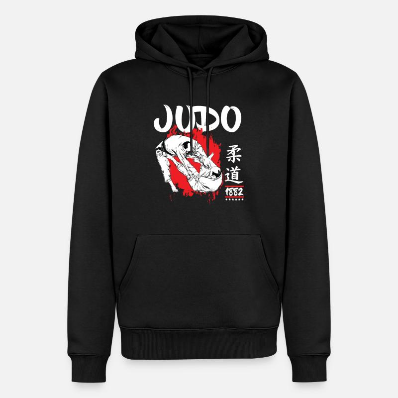 Judo 1882 - Sweat à capuche Premium bio Homme - noir