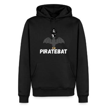 Pirates Chauves-souris capitaines Piraterie Cadeaux - Sweat à capuche Premium bio Homme - noir - Devant - Nico (187cm)