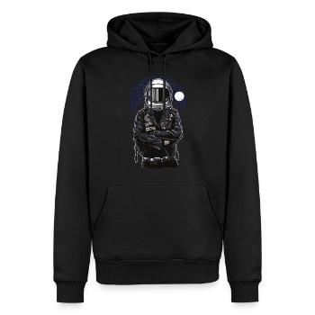 Vol spatial de l'astronaute - Sweat à capuche Premium bio Homme - noir - Devant - Nico (187cm)