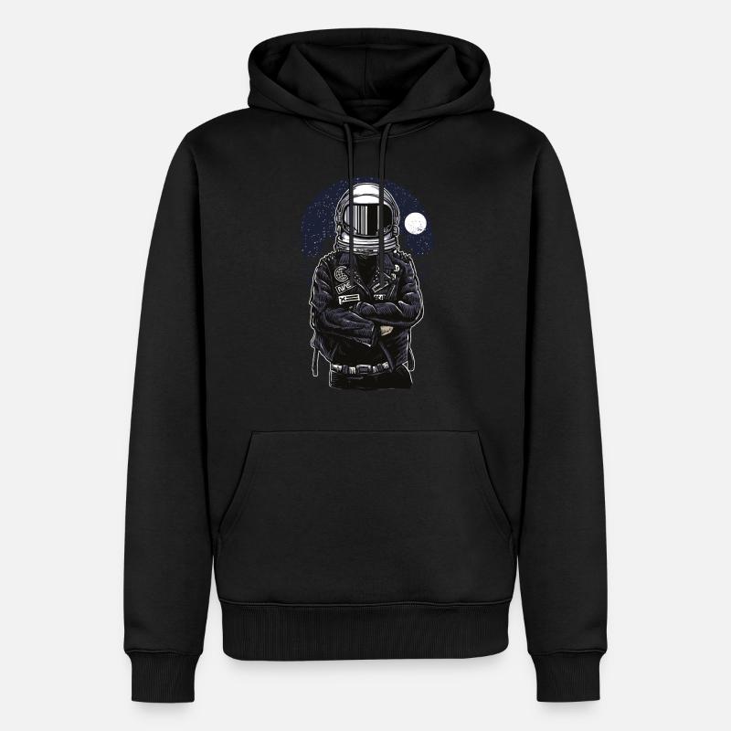 Vol spatial de l'astronaute - Sweat à capuche Premium bio Homme - noir