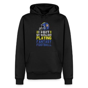 Play fantasy football - Men’s Premium Organic Hoodie - black - Front - Nico (187cm)