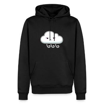 cloud - Men’s Premium Organic Hoodie - black - Front - Nico (187cm)