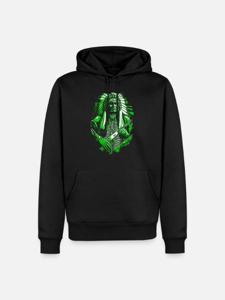 Chef indien amérindien - Sweat à capuche Premium bio Homme - noir