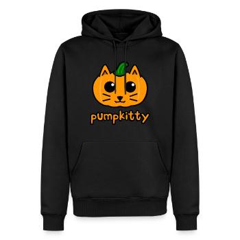 Chemise Happy Halloween chat chaton chaton enfants - Sweat à capuche Premium bio Homme - noir - Devant - Nico (187cm)