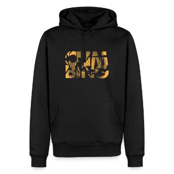 Escalade alpinisme sport cadeau passion - Sweat à capuche Premium bio Homme - noir - Devant - Nico (187cm)